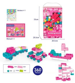 Klocki konstrukcyjne różowe 360 el. Lean (23508) Lean