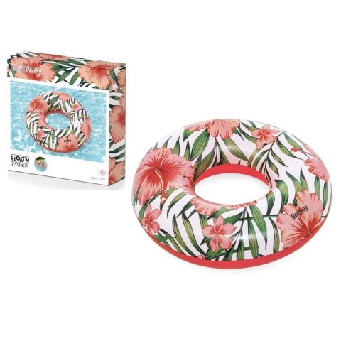 Koło do pływania Z Palmami Różowe 119 cm Best Way (9658) Best Way