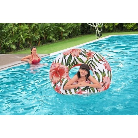 Koło do pływania Z Palmami Różowe 119 cm Best Way (9658) Best Way