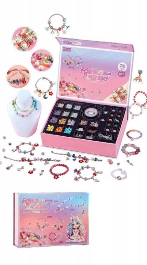 Koraliki dla dziewczynki zestaw w walizce Lean (23400) Lean