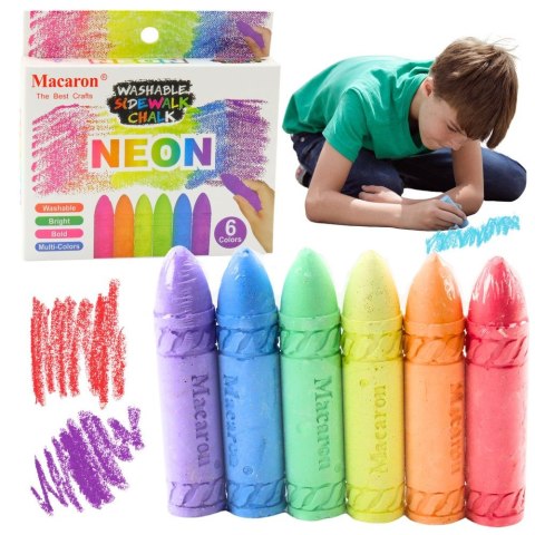 Kreda chodnikowa neon mix Best Way (21522) 6 sztuk Best Way