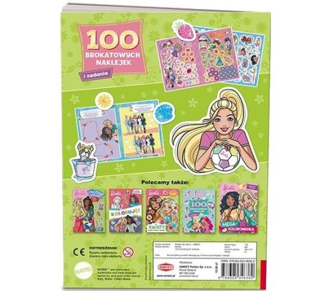 Książeczka edukacyjna Barbie™. 100 Brokatowych Naklejek Ameet (NB 1101) Ameet