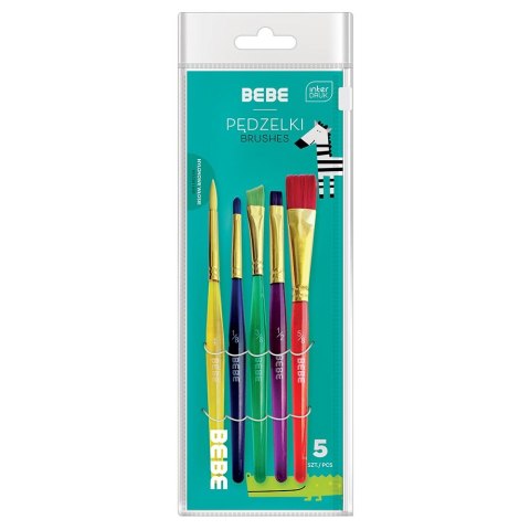 Pędzel BB KIDS 12 kol akrylowe nr mix Bebe (5902277327765) Bebe