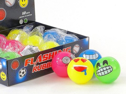 Piłeczka z buźką, śred.5cm, świecąca Adar (567894) Adar