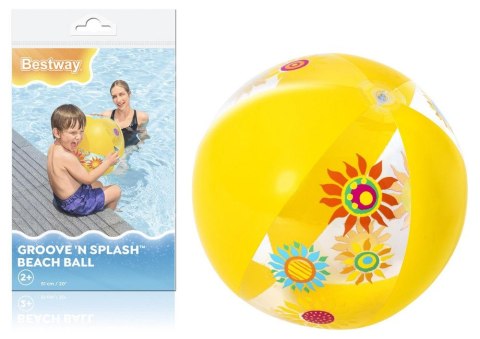 Piłka plażowa żółta PVC PCW śr. 510mm Best Way (21416) Best Way
