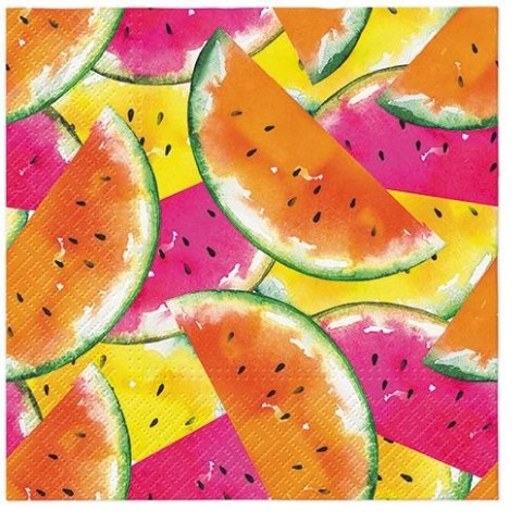 Serwetki Lunch Juicy Watermelons mix bibuła [mm:] 330x330 Paw (SDL137400) Paw