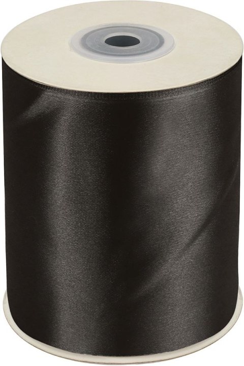 Wstążka Craft-Fun Series satynowa 100x25 [mm x m] czarny Titanum (100MM/25M 010) Titanum
