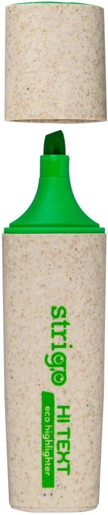 Zakreślacz HI-TEXT neon w ekologicznej obudowie zielony wkład zielony Strigo (SSC220) Strigo