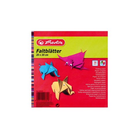 Zeszyt papierów kolorowych 20x20 origami 247619 [mm:] 200x206 Herlitz (300003930) Herlitz