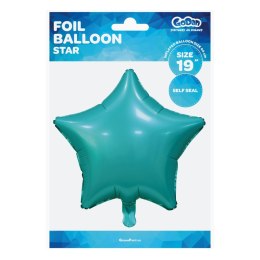 Balon foliowy Turkusowa gwiazda matowa 18cal Godan (BG-HMTR) Godan