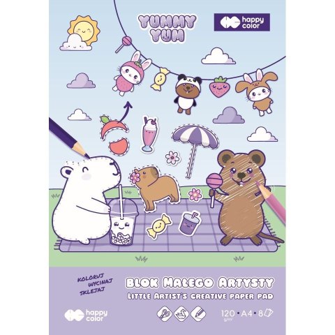 Blok artystyczny A4 120g 8k Happy Color (HA 3812 2030-MAYU) Happy Color