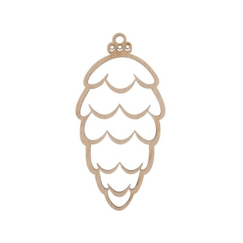 Bombki SZYSZKA 3 3szt drewniana Sadpex (DCH33N) Sadpex