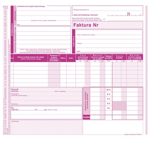 Druk offsetowy faktura 2/3 A4 81k. Michalczyk i Prokop (118-2E) Michalczyk i Prokop