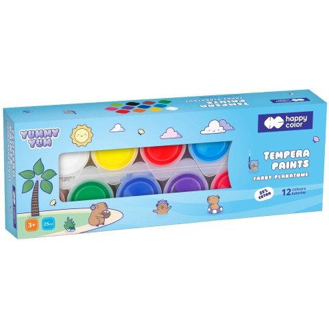 Farby plakatowe Yummy Yum kolor: mix 12 kolor. Happy Color (HA 3310 0025-YU12) Happy Color