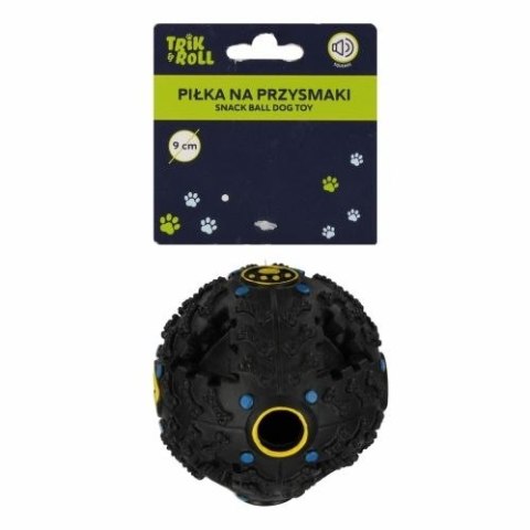 Gadżet Piłka dla psa z dźwiękiem 9cm na przysmaki czarna Trik Roll (560874) Trik Roll