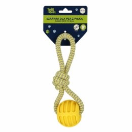 Gadżet Zabawka dla psa Szarpak 20 cm z piłką żółty Trik Roll (560701) Trik Roll