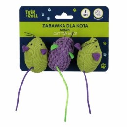 Gadżet myszki 3szt. 6cm dla kota Trik Roll (560727) Trik Roll