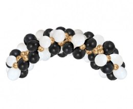 Girlanda balonowa B&C biało-złoto-czarna, 70 szt. Godan (GB-ZC70) Godan