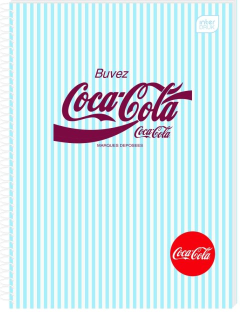 Kołozeszyt (kołonotatnik) COCA COLA SOFT TOUCH A5 100k. 70g krata Interdruk Interdruk