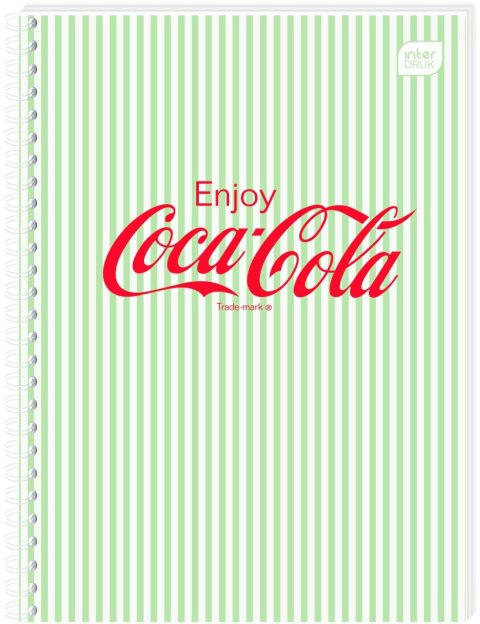 Kołozeszyt (kołonotatnik) COCA COLA SOFT TOUCH A6 80k. 70g krata Interdruk Interdruk