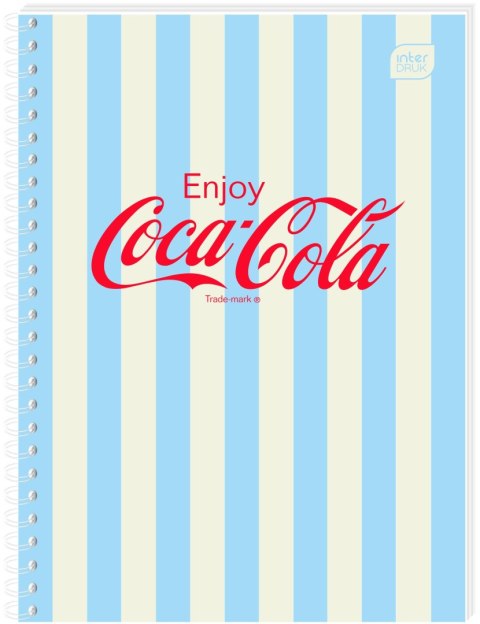 Kołozeszyt (kołonotatnik) COCA COLA SOFT TOUCH A6 80k. 70g krata Interdruk Interdruk