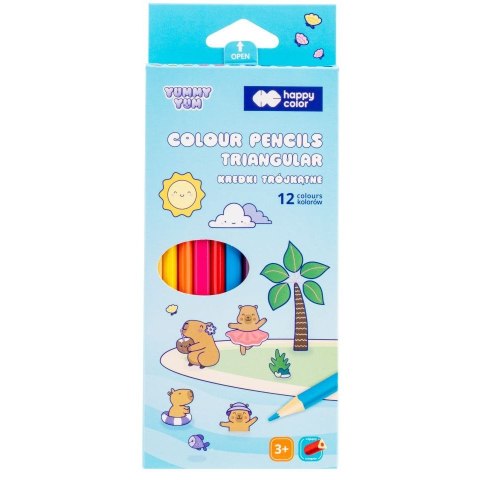 Kredki ołówkowe 12 kol. Happy Color (HA 2313 13YU K12) Happy Color