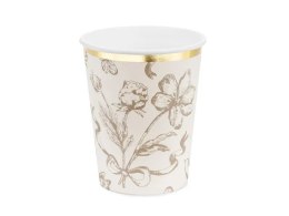 Kubek jednorazowy Kwiaty papier 220ml Partydeco (KPP100-EU1) Partydeco