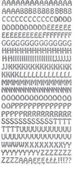 Litery samoprzylepne z ą, ę, ł srebrne Farro (012) Farro