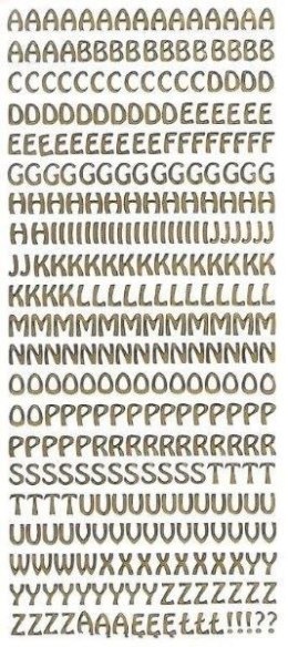 Litery samoprzylepne z ą, ę, ł złote Farro (012) Farro