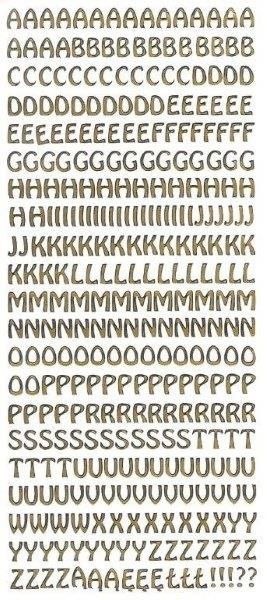 Litery samoprzylepne z ą, ę, ł złote Farro (012) Farro