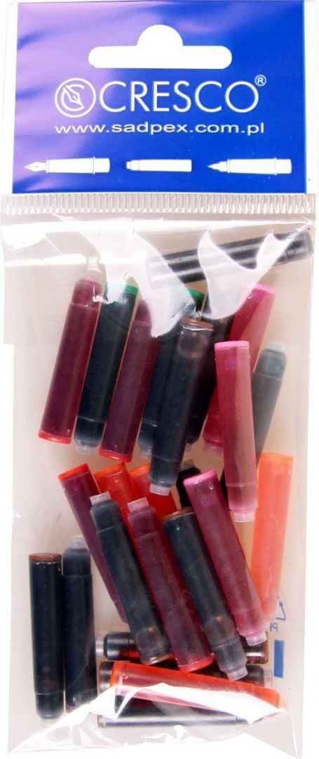 Naboje krótkie do piór 25 szt mix Cresco (080016) Cresco