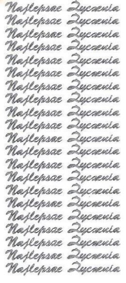 Naklejka (nalepka) Najlepsze życzenia srebrne Farro (008) Farro