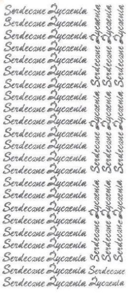 Naklejka (nalepka) Serdeczne życzenia srebrne Farro (002) Farro