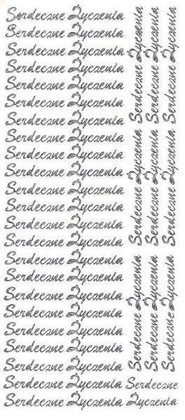 Naklejka (nalepka) Serdeczne życzenia srebrne Farro (002) Farro