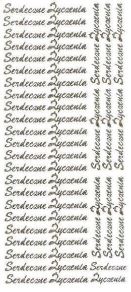 Naklejka (nalepka) Serdeczne życzenia złote Farro (002) Farro