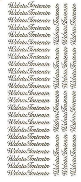 Naklejka (nalepka) W dniu imienin złote Farro (067) Farro