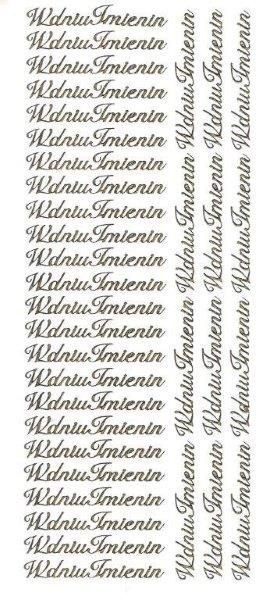 Naklejka (nalepka) W dniu imienin złote Farro (067) Farro