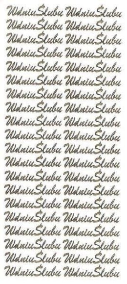 Naklejka (nalepka) W dniu ślubu złote Farro (005) Farro