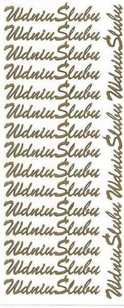 Naklejka (nalepka) W dniu ślubu złote Farro (100) Farro