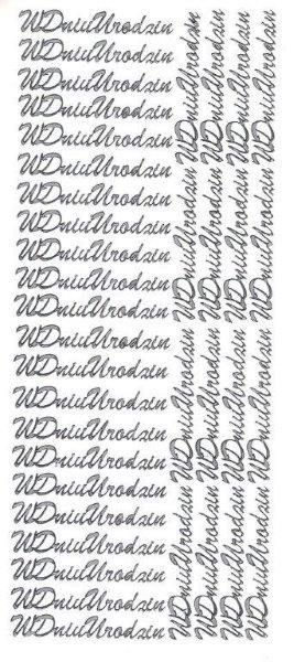 Naklejka (nalepka) W dniu urodzin srebrne Farro (066) Farro