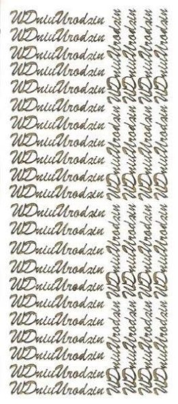 Naklejka (nalepka) W dniu urodzin złote Farro (066) Farro