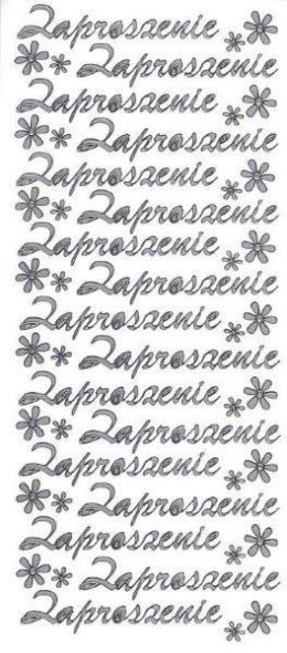 Naklejka (nalepka) Zaproszenie srebrne Farro (010) Farro