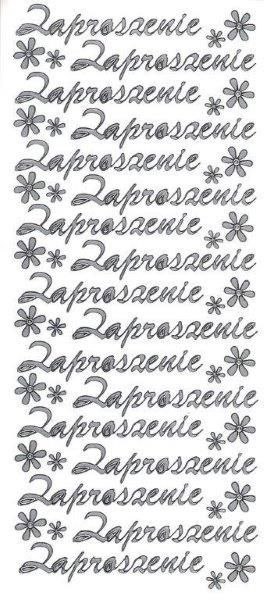 Naklejka (nalepka) Zaproszenie srebrne Farro (010) Farro