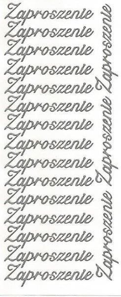 Naklejka (nalepka) Zaproszenie srebrne Farro (101) Farro