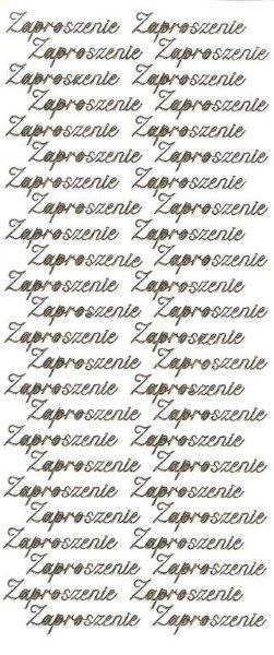 Naklejka (nalepka) Zaproszenie złote Farro (004) Farro