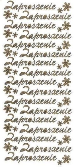 Naklejka (nalepka) Zaproszenie złote Farro (010) Farro