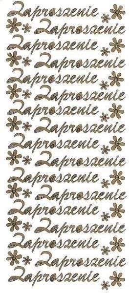 Naklejka (nalepka) Zaproszenie złote Farro (010) Farro