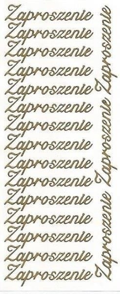 Naklejka (nalepka) Zaproszenie złote Farro (101) Farro