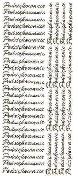 Naklejka (nalepka) podziękowanie złote Farro (084) Farro