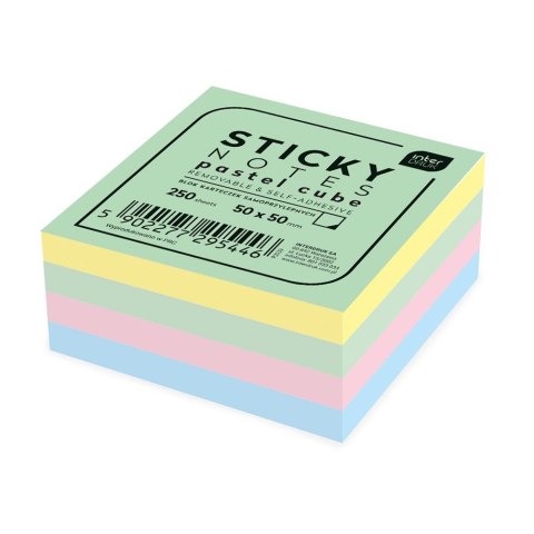 Notes samoprzylepny (karteczki) mix 250k [mm:] 50x50 Interdruk (5902277295446) Interdruk